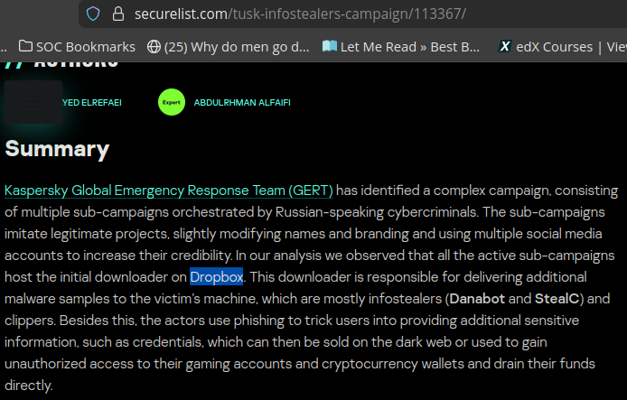 Dropbox for malware sample hosting 2