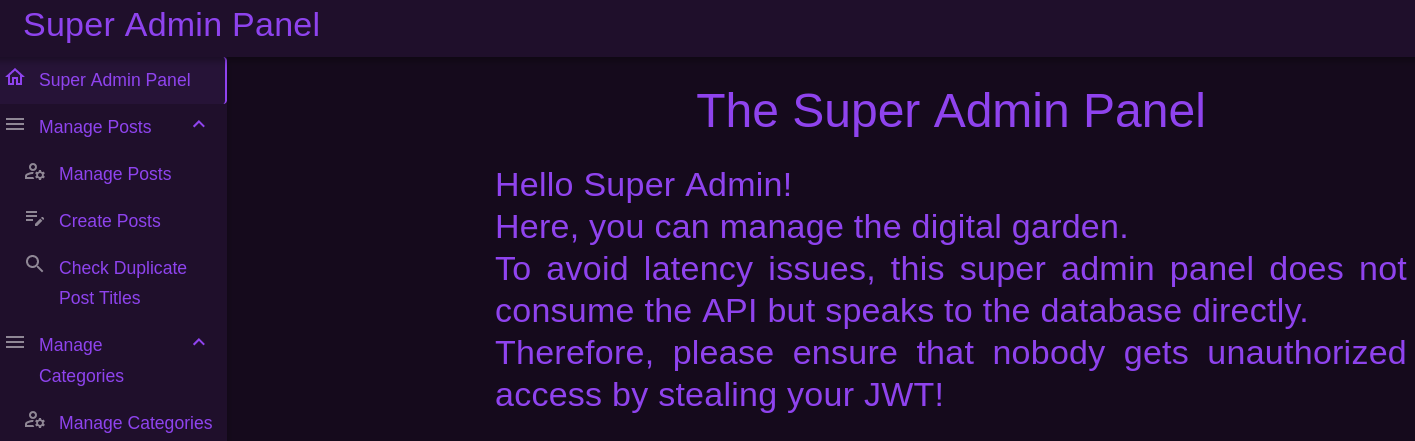 Super Admin Panel