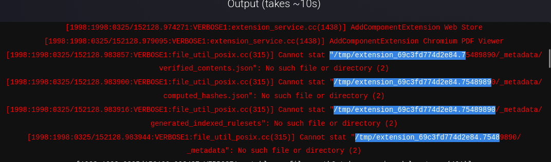 extensions extraction location