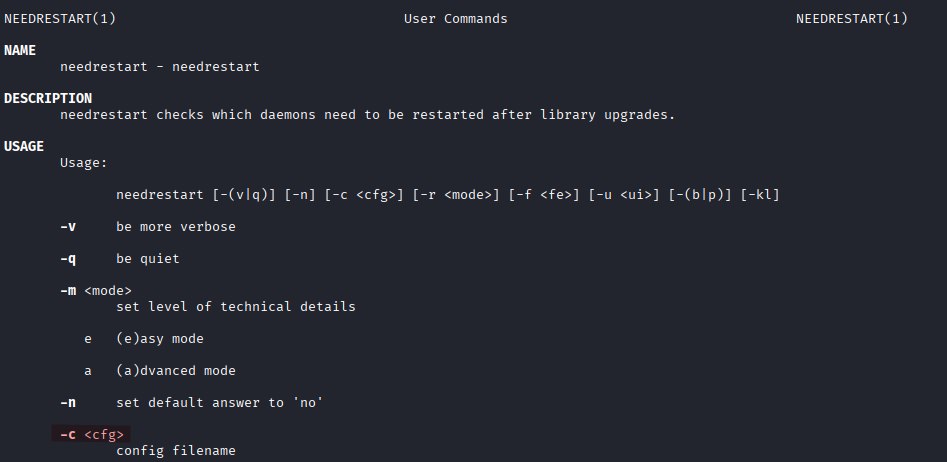 needrestart man pages