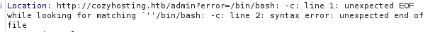 cozyhosting-bash-error