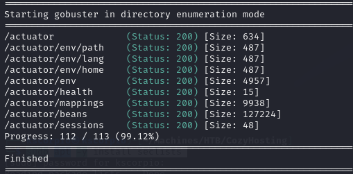 cozyhosting-Gobuster-spring-boot