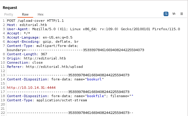 SSRF test on local Kali