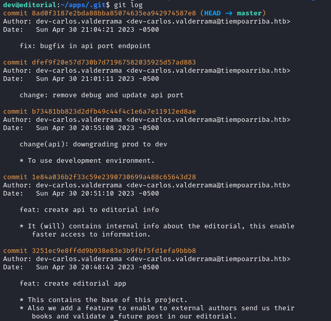 git log command