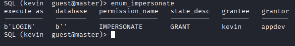 db enum impersonate