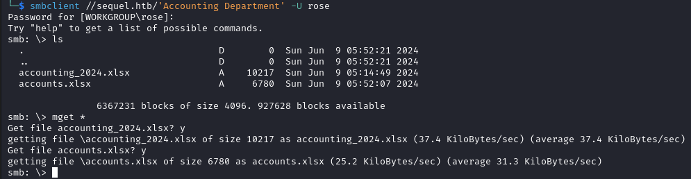 acct dept share access
