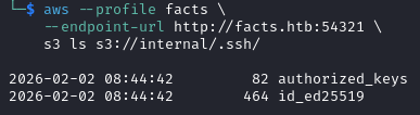 SSH key S3