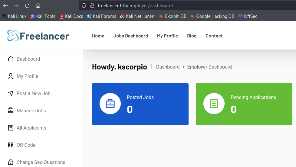 Freelancer Dashboard