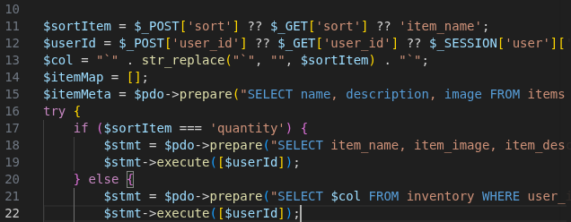 SQLi in source code