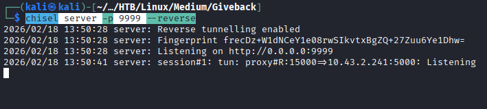 Giveback chisel server