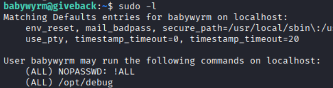 Giveback sudo privileges