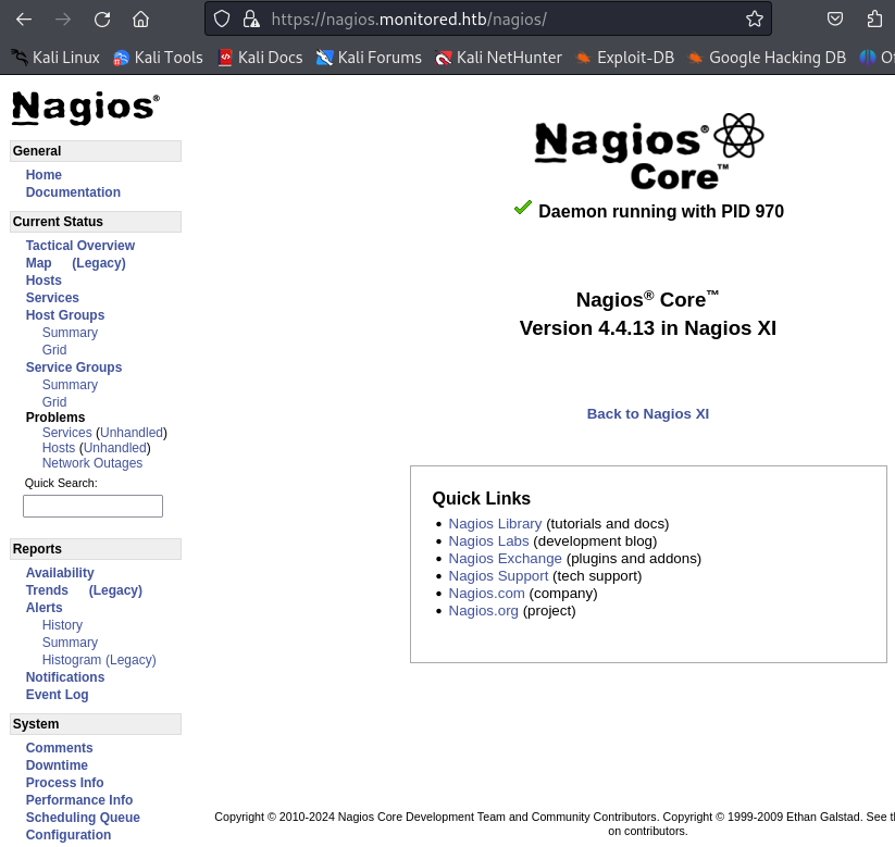 NagiosXI login attempt successful