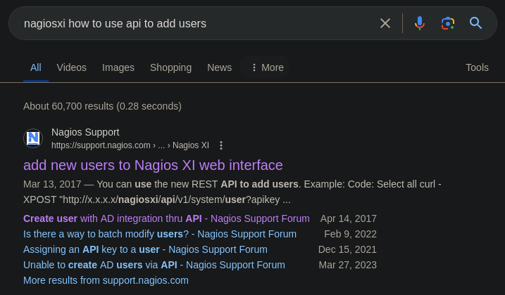 NagiosXI add users via API