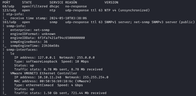 nmap UDP scan