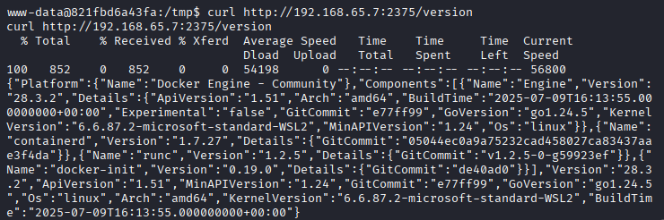 Docker API version