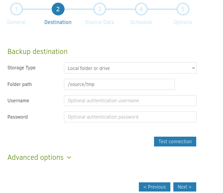 Backup command 2