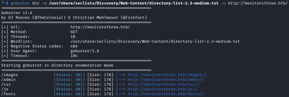 directory brute forcing