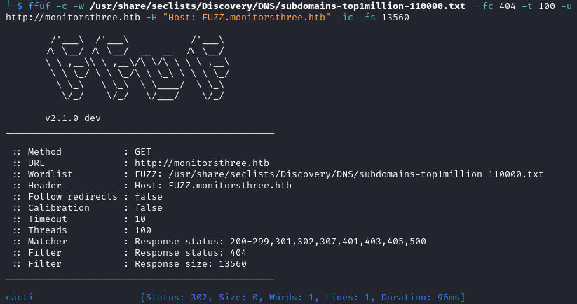 cacti subdomain