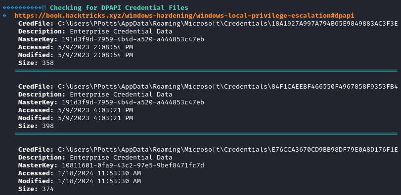 DPAPI credential files