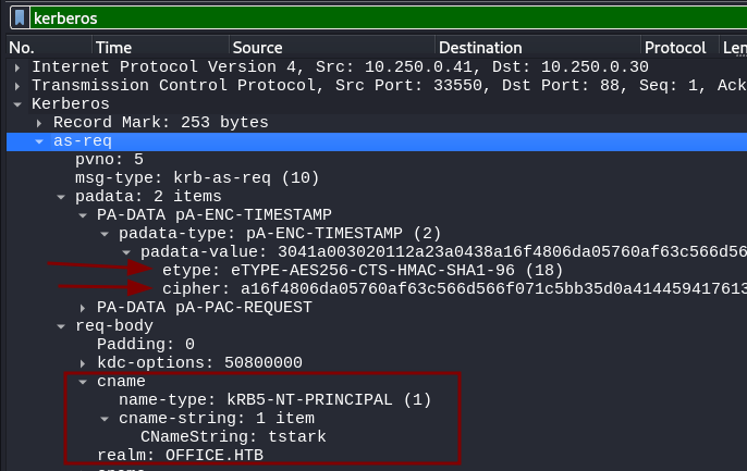 Kerberos pcap file