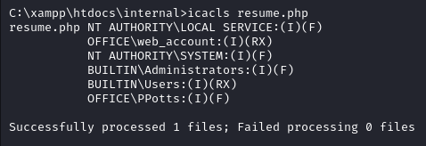 resume.php file permissions