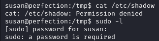 sudo -l requires password