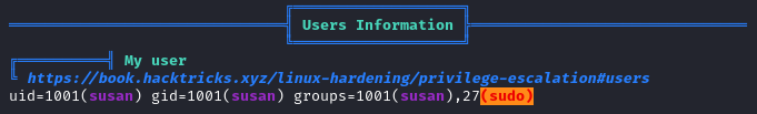 User susan is a sudoer