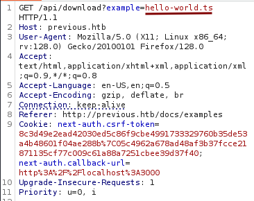 Previous download request