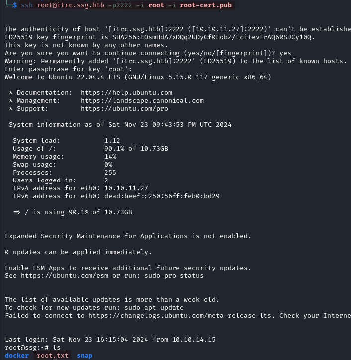 root ssh login and flag