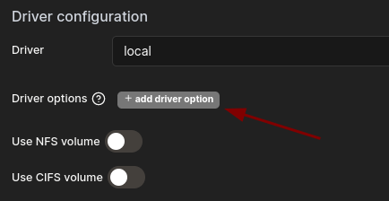 add driver option button