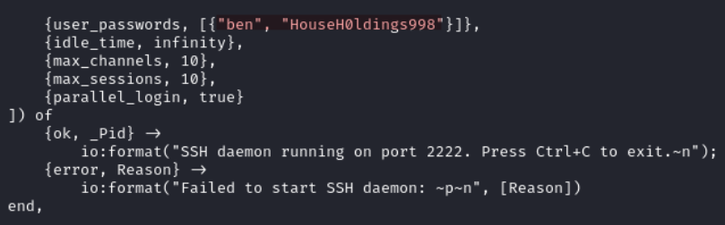 Soulmate ben SSH credentials
