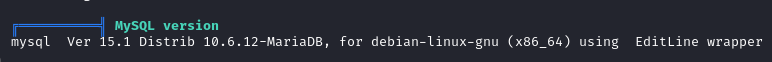 MySQL version