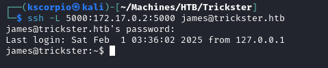 SSH tunneling command