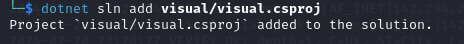 Dotnet sln add