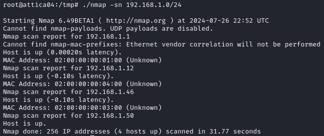 nmap scan configured IP address