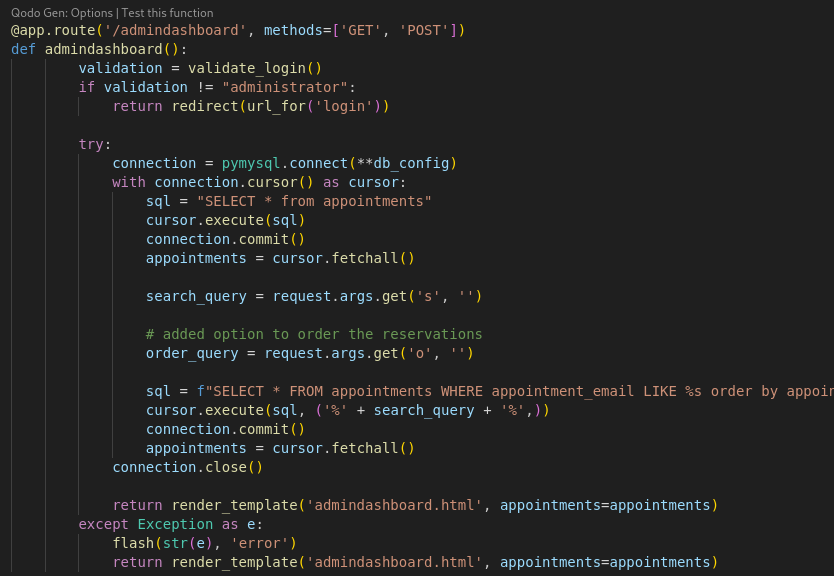 admindashboard route code