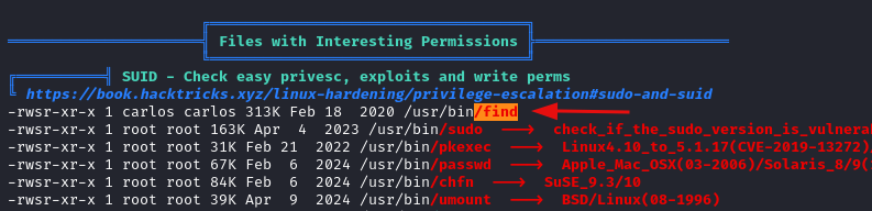 find binary with SUID bit set