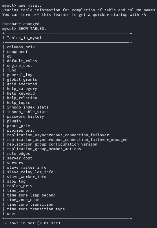 mysql database