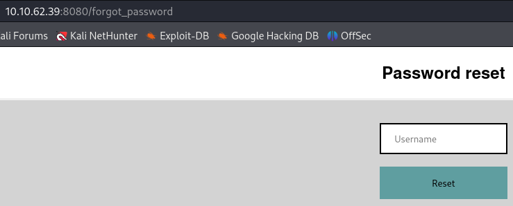 Clocky forgot_password endpoint