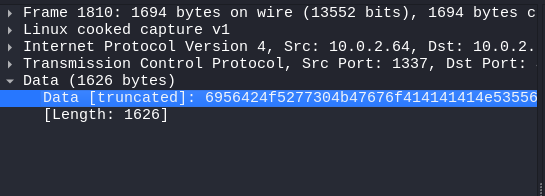 Wireshark 1337 traffic