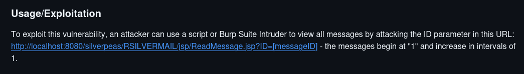 Read messages vulnerability