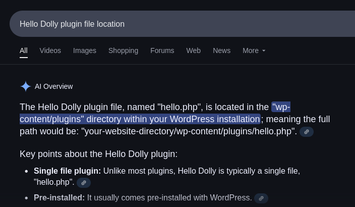 hello dolly php file