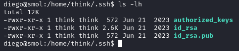 think ssh keys