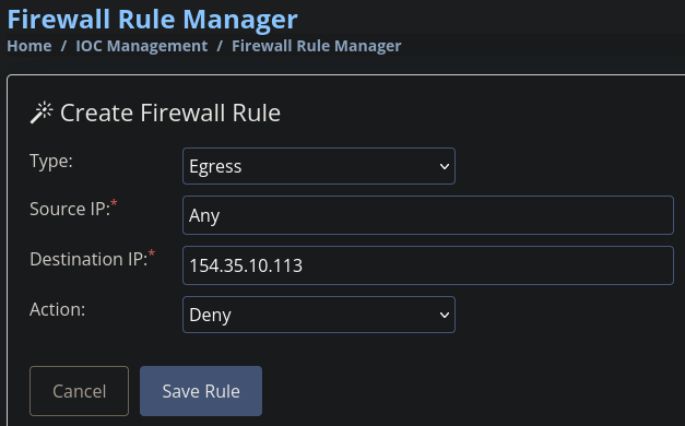 Firewall rule manager