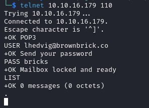 Mailbox access via telnet